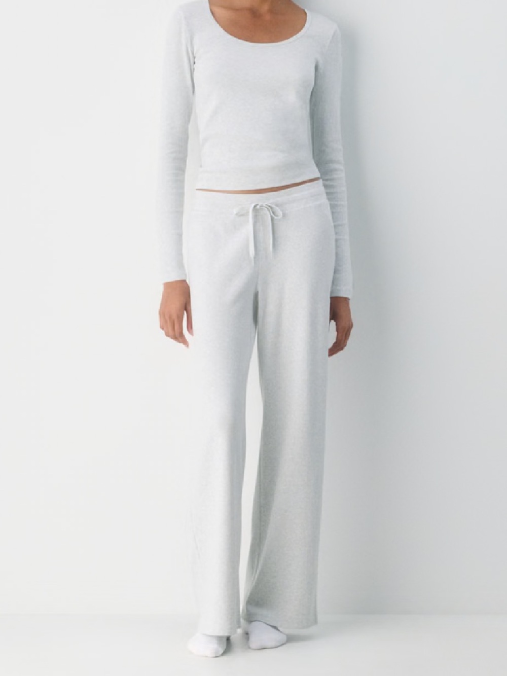 Aritzia HomeStretch™ Rib Kickback Pant XS Light Grey